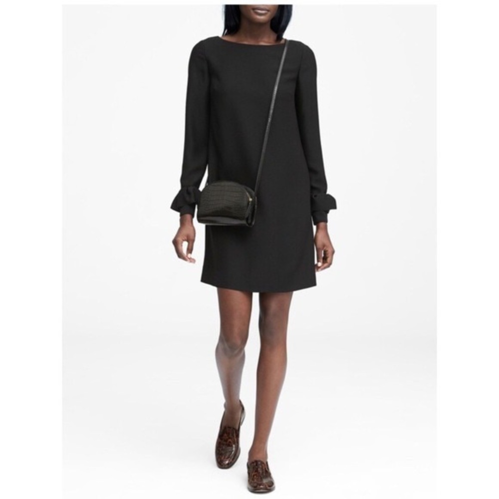Banana Republic little black ruffle dress